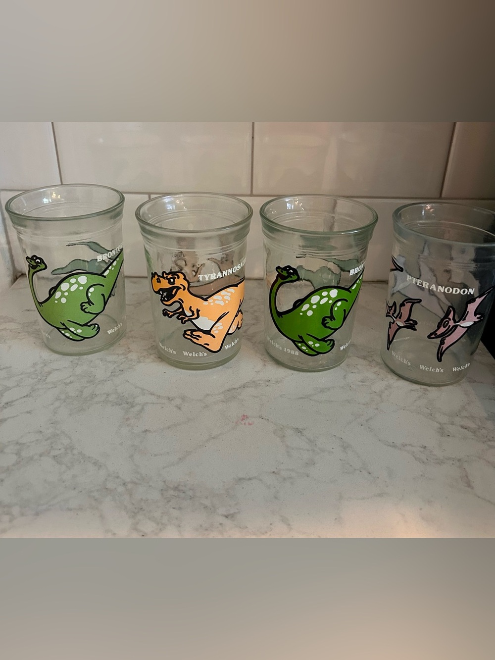 Welch’s 1988 Dino Glass Set - Vintage Style